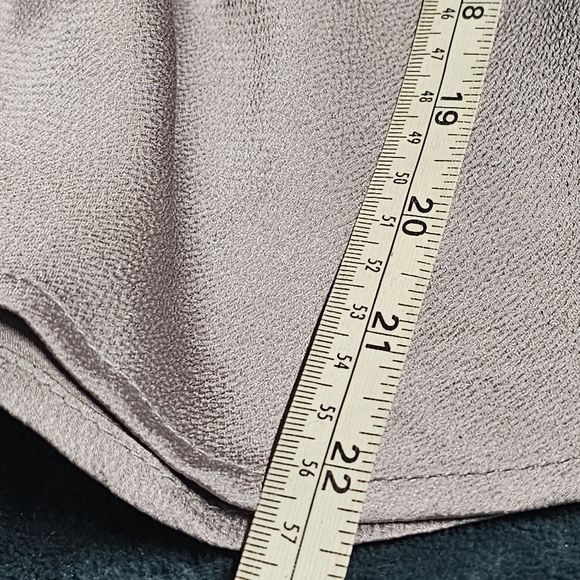 4/$20 She & Sky | Champagne Satiny Front Tie Detailed Blouse size Medium - Picture 10 of 10
